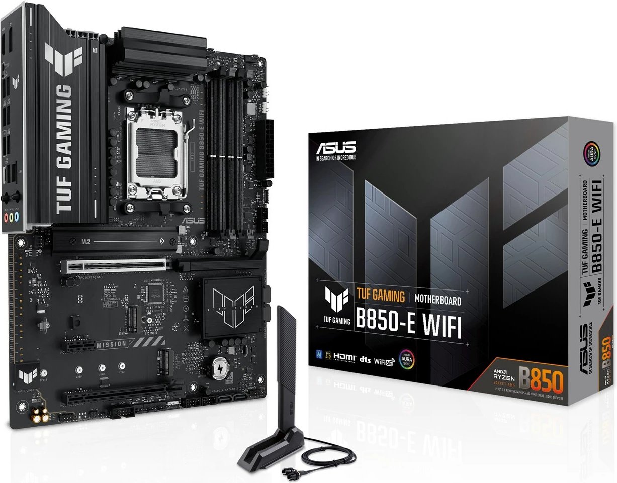 Pllakë amë ASUS TUF GAMING B850-E WIFI, Socket AM5, ATX, Wi-Fi 6E, Multikolor