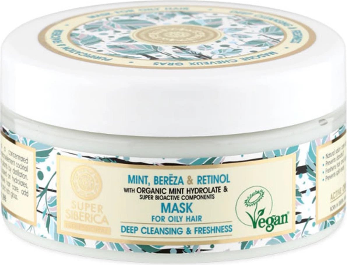 Maskë për flokë Natura Siberica Menta Betulë & Retinol 400ml