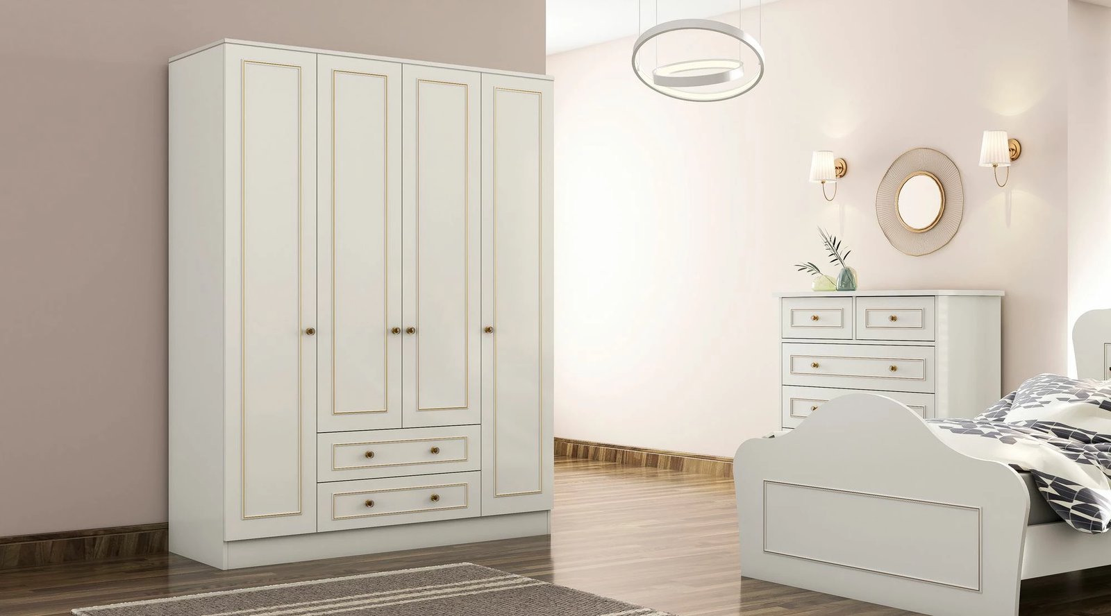 Set dhome për të rinj Skye Decor, ngjyrë e bardhë mat, Rb-080