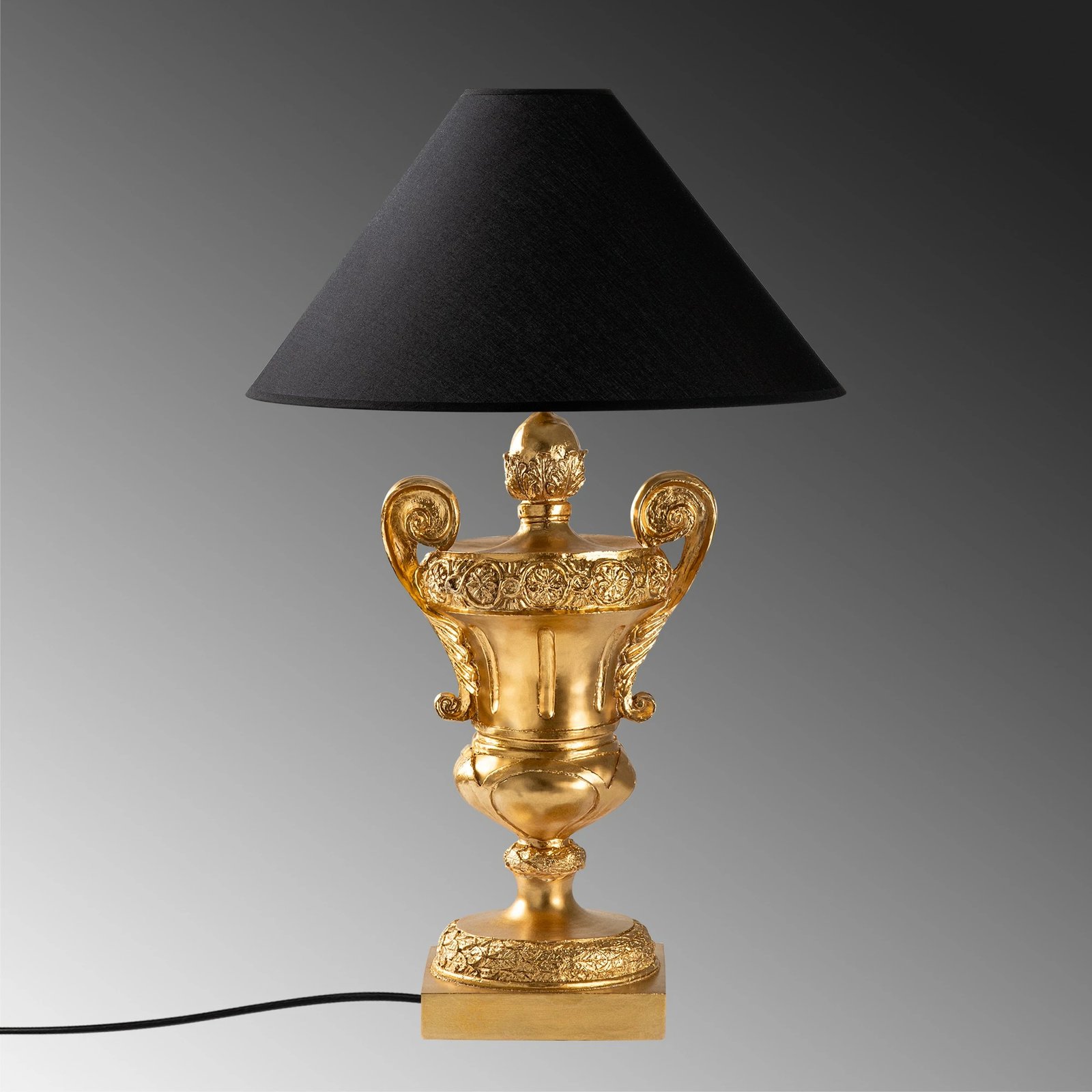 Llambë tavoline Opviq, ELEGANZE-5331, ngjyrë ari dhe e zezë