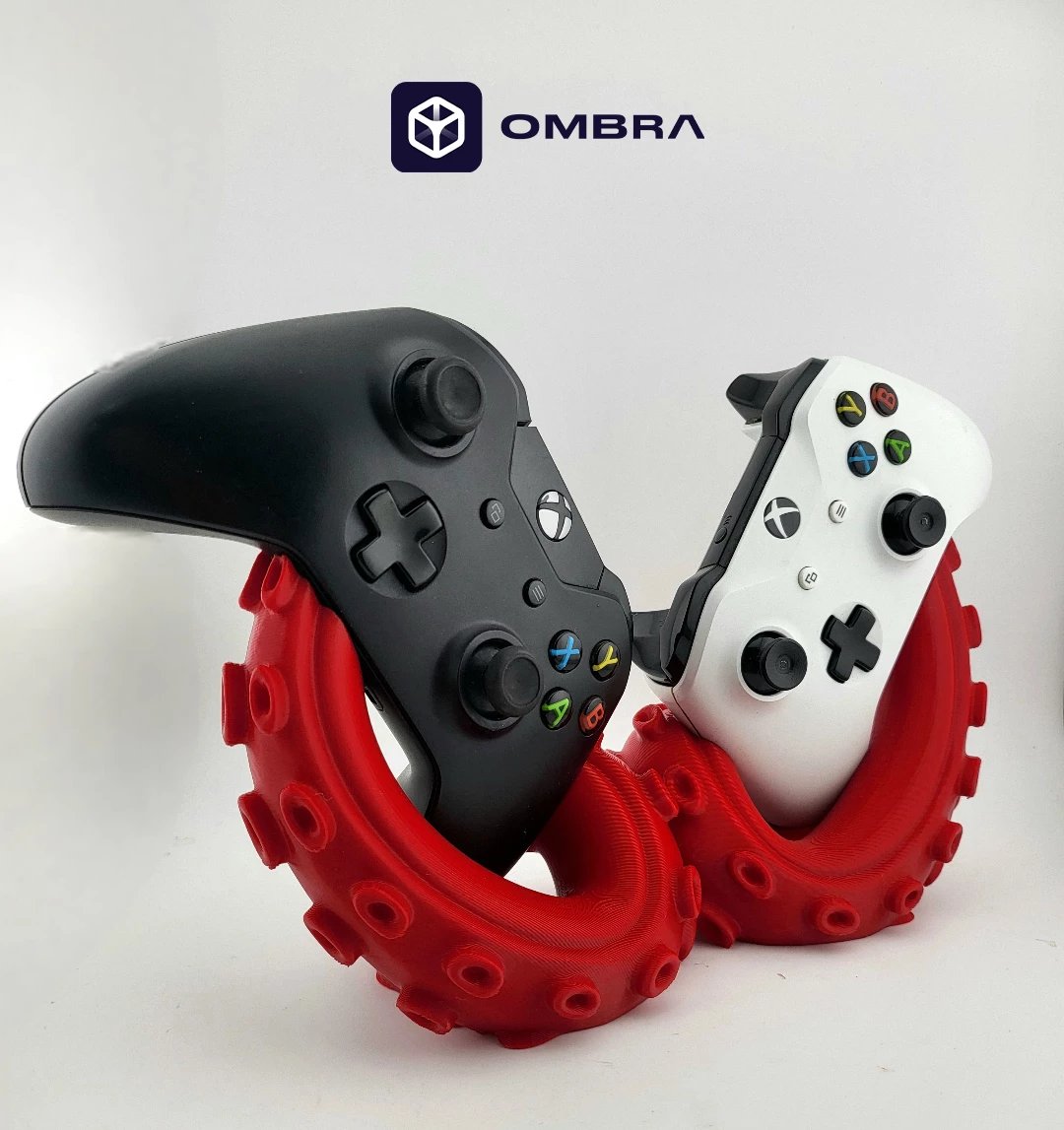 PS5 Controller Tentacle Stand për 2 controllera, e kuqe