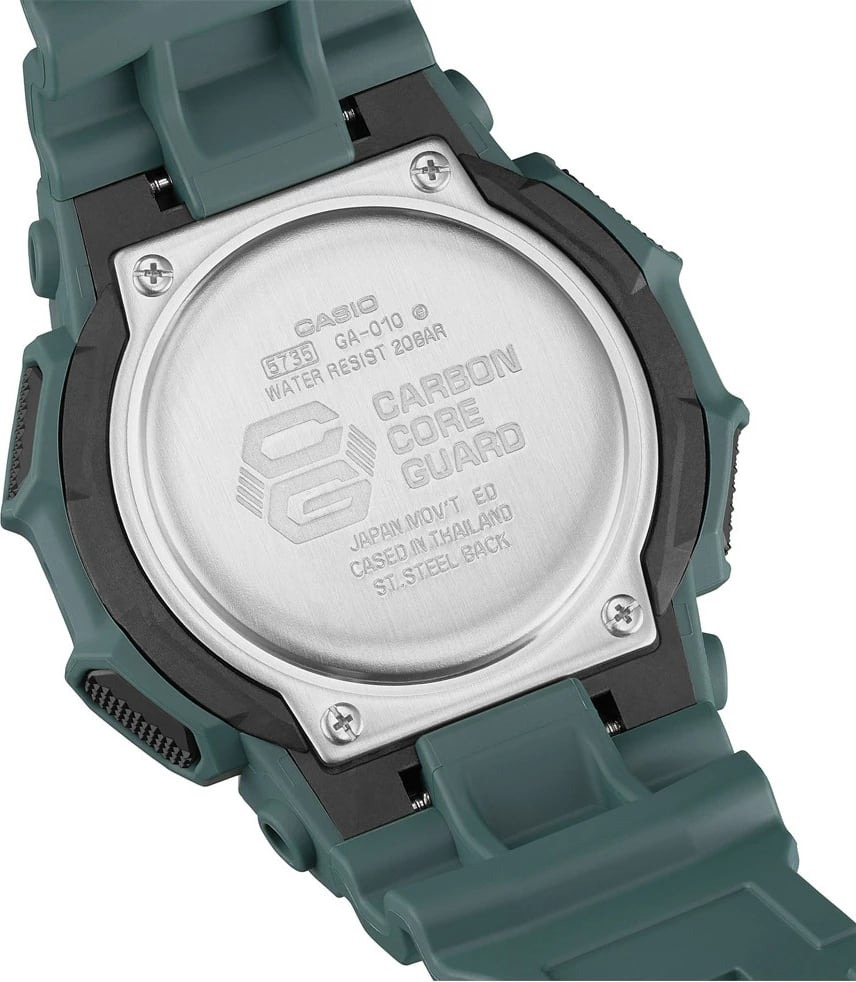 Orë dore për meshkuj CASIO G-SHOCK NEW RUGGED BASIC, e gjelbër