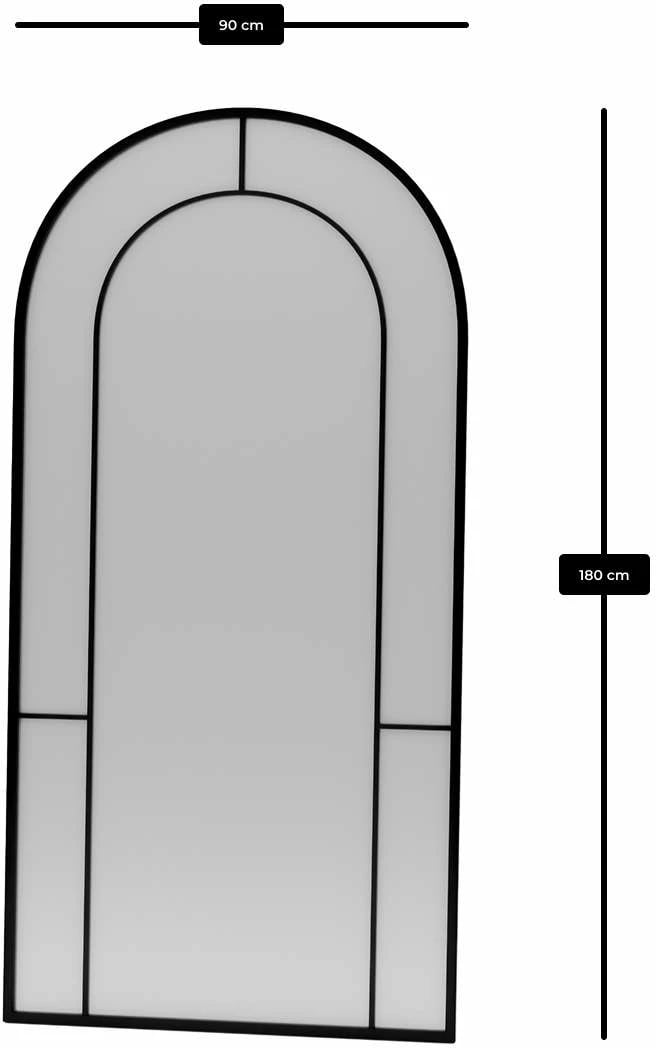 Pasqyrë e gjatë, kornizë e zezë, Skye Decor, 90x180cm