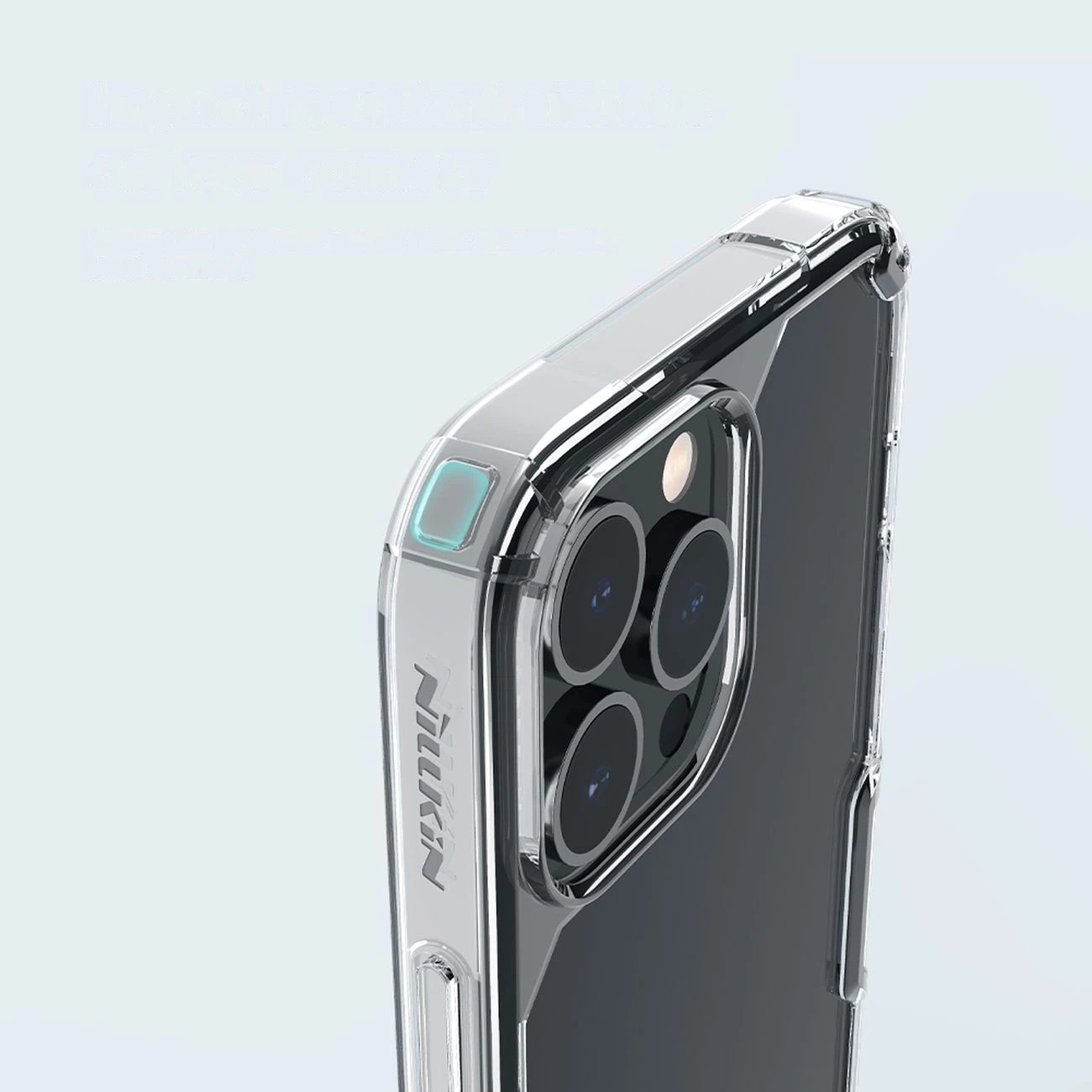 Mbështjellës Nillkin Nature Pro për iPhone 14 Pro Max, i blinduar, Blu/Transparent