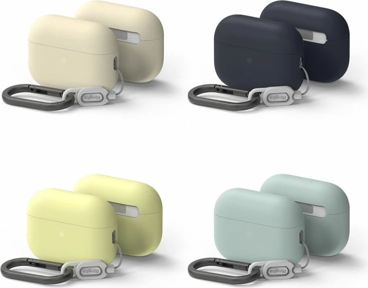 Mbështjellës Ringke për AirPods Pro/Pro 2, Silikon, Blu e errët, me karabinë