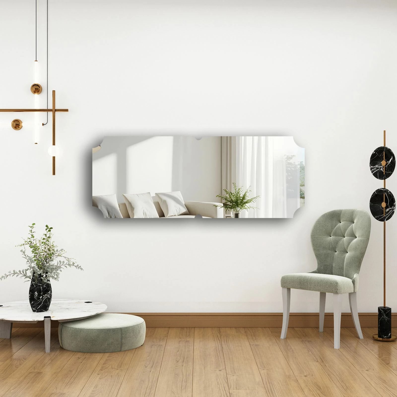 Pasqyrë dekorative Skye Decor, multikolor, 52x135cm