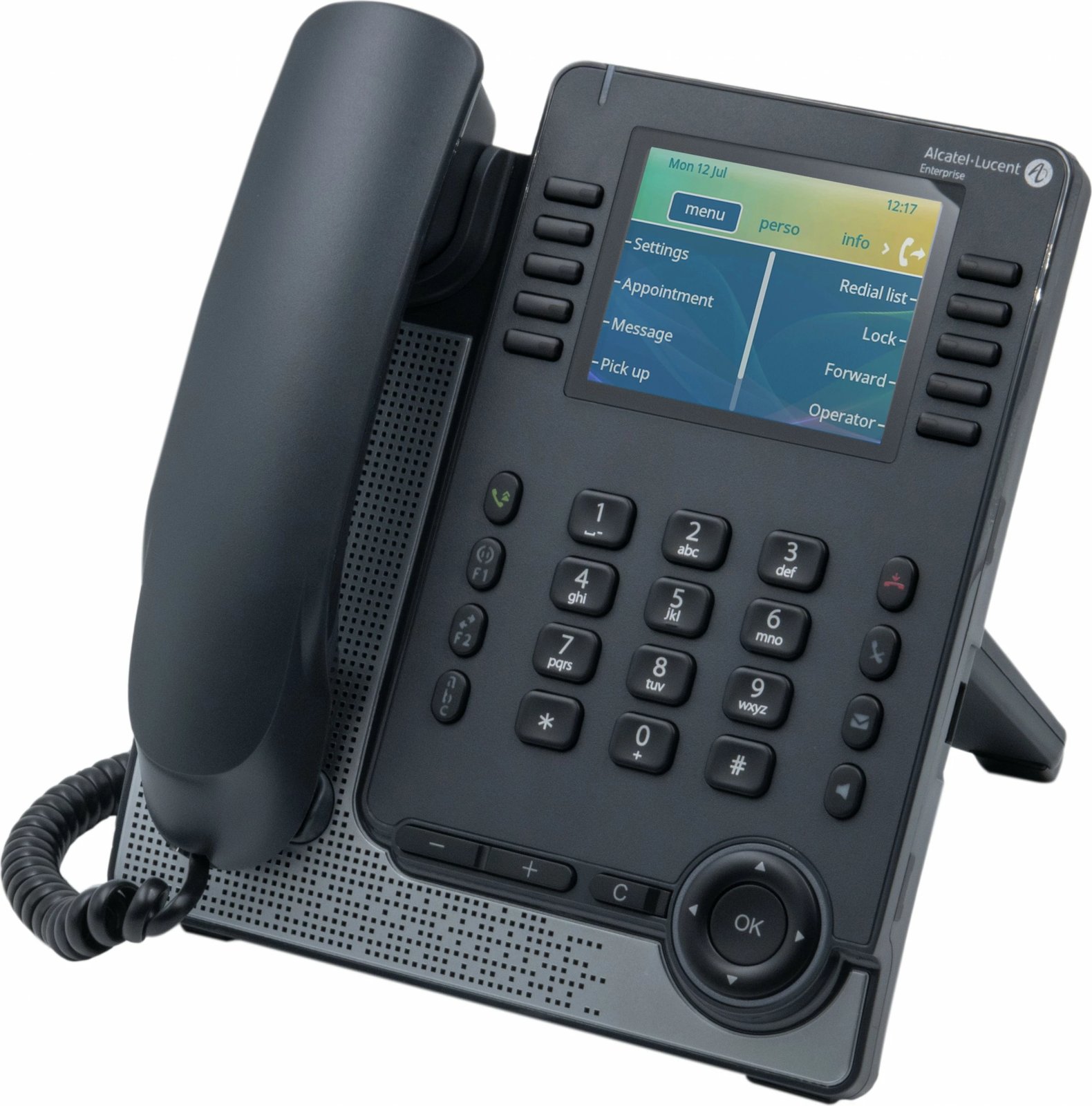 Telefon IP Alcatel ALE-30h, ekran 3.5 inç, USB-A/USB-C, gri