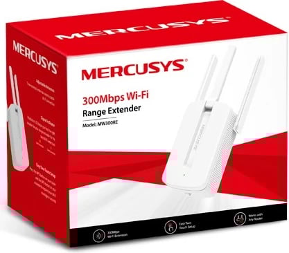 Repeater rrjeti TP-Link Mercusys MW300RE, 300 Mbit/s, 3 antena, e bardhë