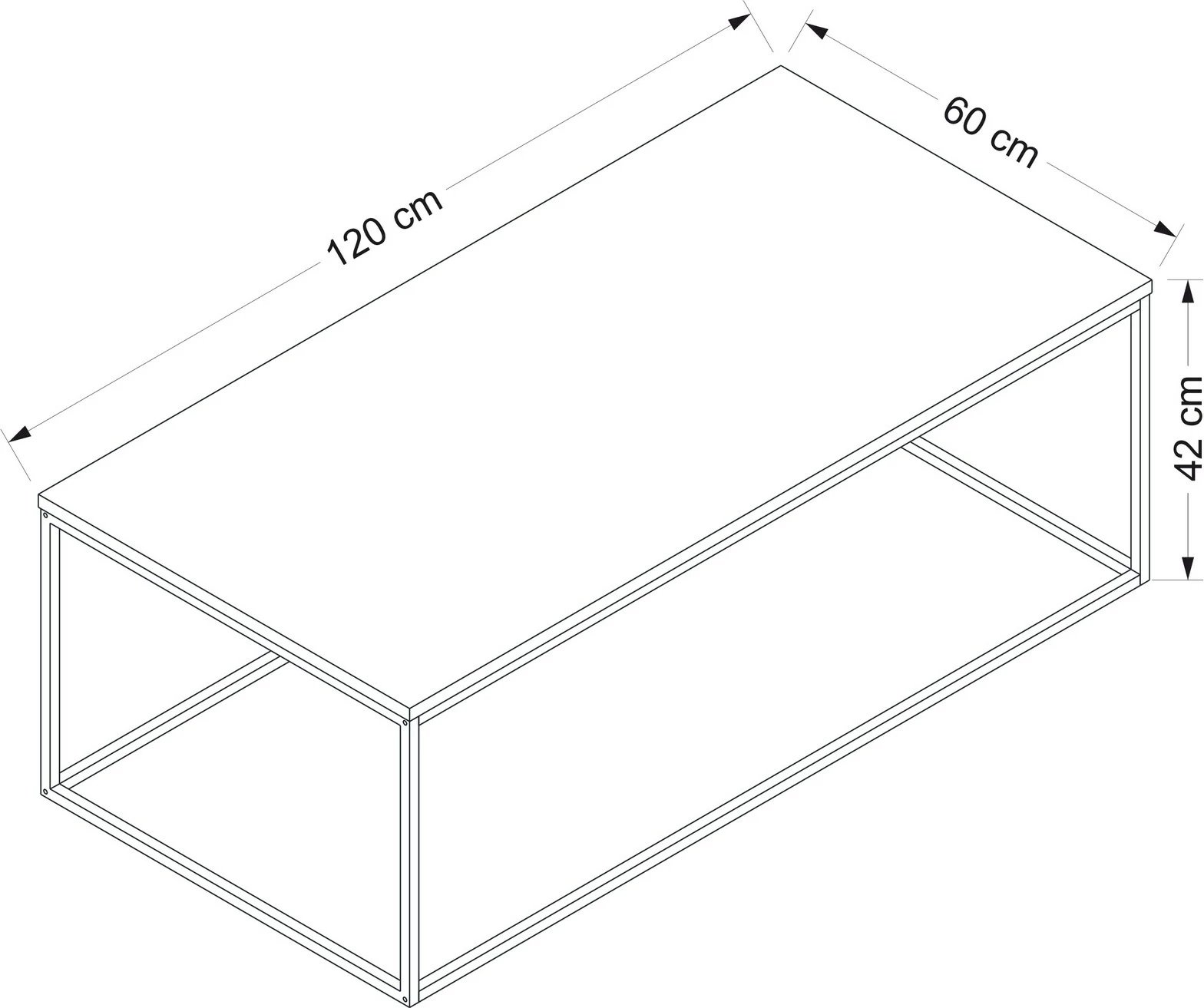 Tavolinë kafeje Skye Decor, ngjyrë e bardhë