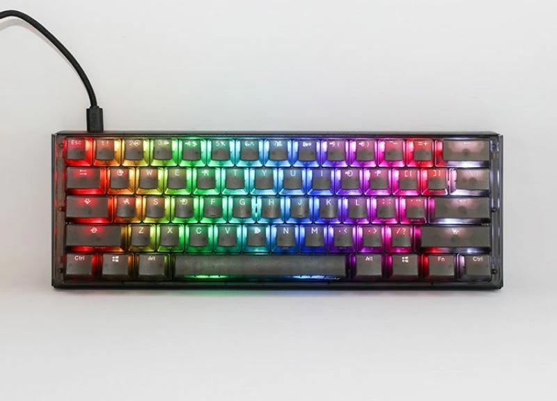Tastierë gaming Ducky One 3 Aura Black Mini, RGB LED, MX Silent Red