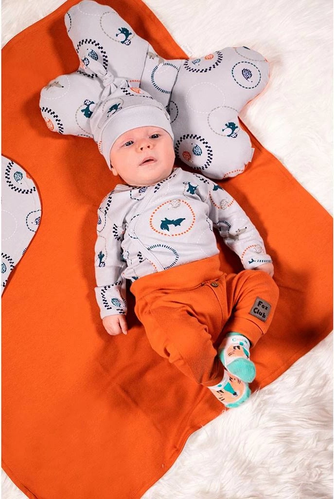 Kapelë bebe, Nicol, Fox Club, madhësia 62 (3-6m), gri