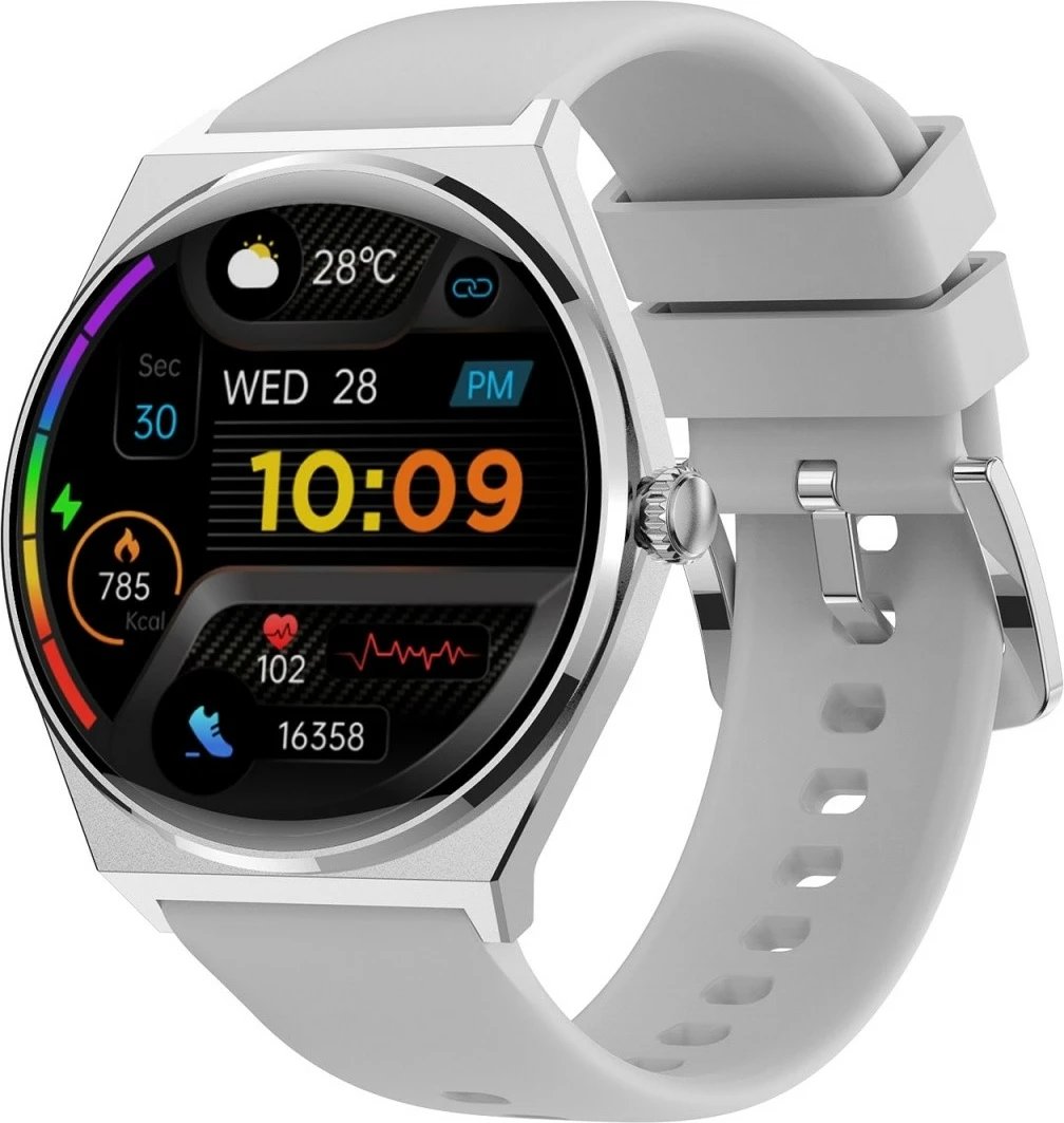 Smartwatch EcoWatch EW05 SL, 1.43", AMOLED, Bluetooth, Argjend