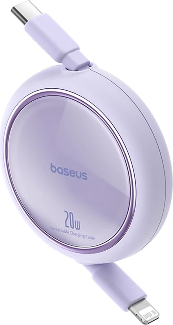 Kabllo karikimi dhe të dhënash Baseus Free2Pull, 1m, USB-C në Lightning, 20W, vjollcë