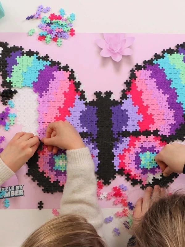 Puzzle bllokësh Plus-Plus Butterfly 800 copë, Shumëngjyrësh