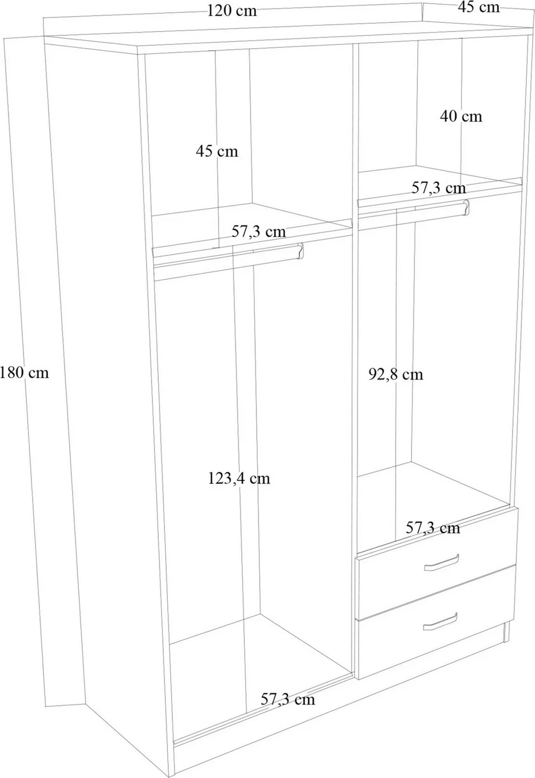 Dollap Hanah Home, Yaman 1600-033, ngjyrë e bardhë mat