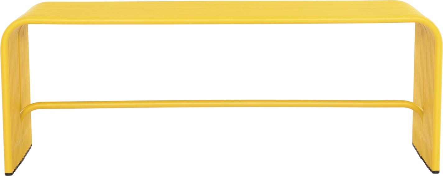 Bankë dy vendëshe INTREPID, alumin, ngjyrë e verdhë, FH6327.06, 109.5x37.5x40.5cm