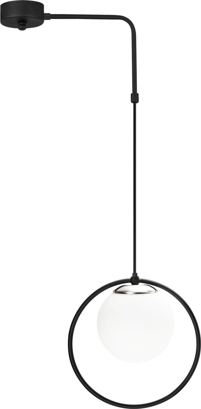 Llambë tavani Opviq Dolunay - 4496, e zezë dhe e bardhë Llambë tavani Opviq Dolunay - 4496, e zezë dhe e bardhë