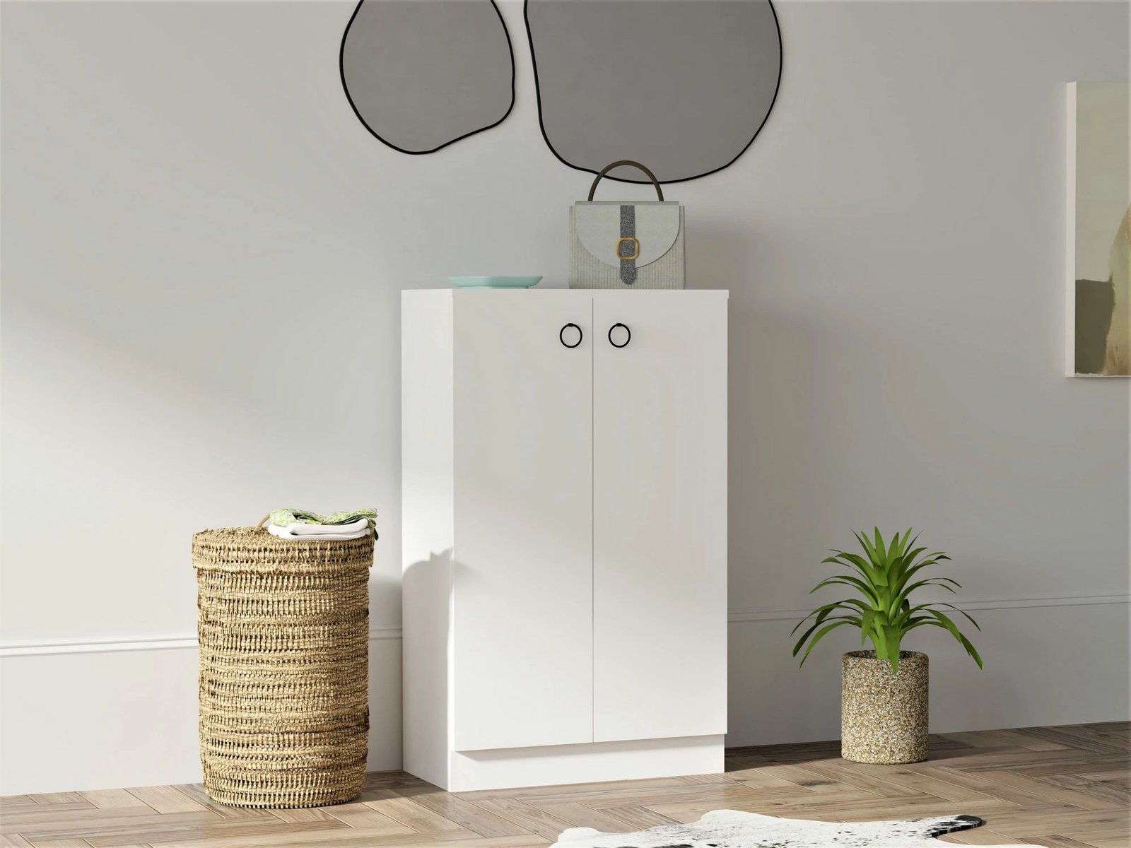 Dollap multifunksional Hanah Home, Defne, i bardhë