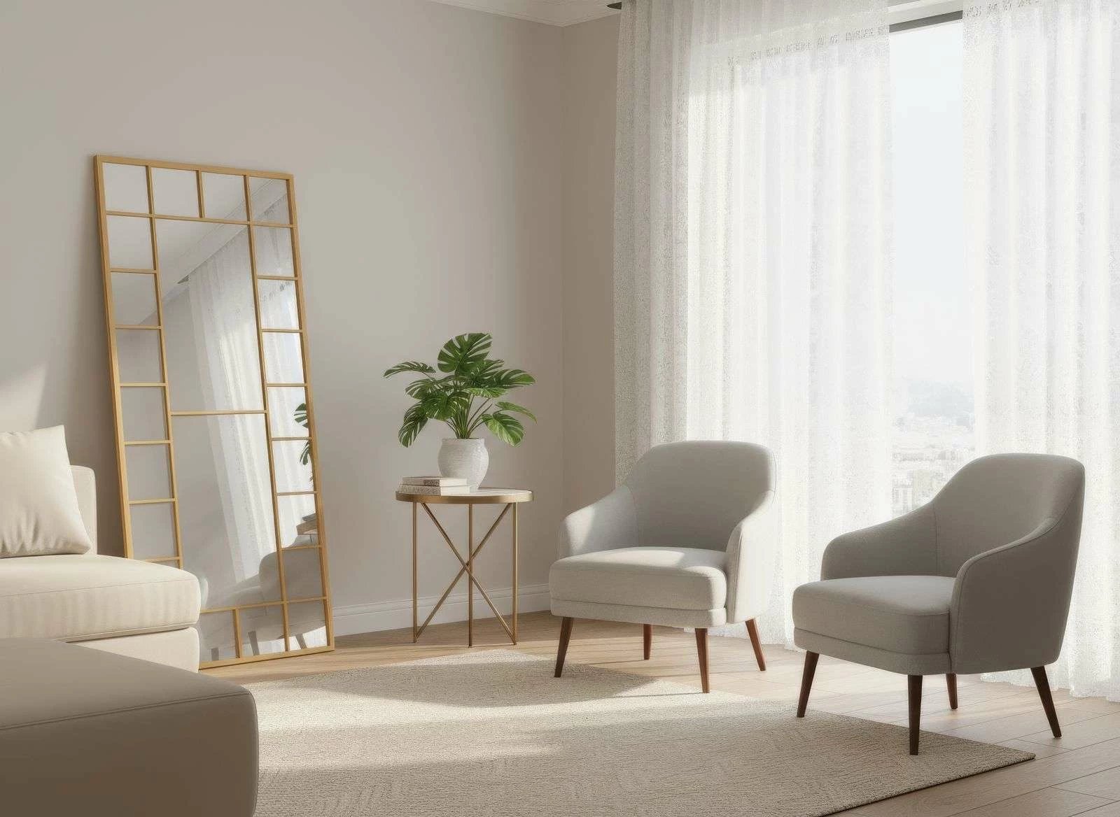 Pasqyrë e madhe Cheval, ngjyrë ari, Skye Decor, Boxia