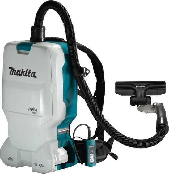 Fshesë me korrent Makita DVC660Z, drum, 5.5L, 36V, HEPA, Blu