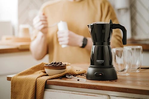 Kafeteri Moka elektrike, Camry, CR 4415, 300 ml 6 filxhanë, 480W, bazë 360°, e zezë