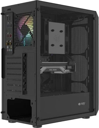 Kasë Natec Fury Shobo SH4 RGB Midi Tower, xham i temperuar, RGB, e zezë Kasë Natec Fury Shobo SH4 RGB Midi Tower, xham i temperuar, RGB, e zezë