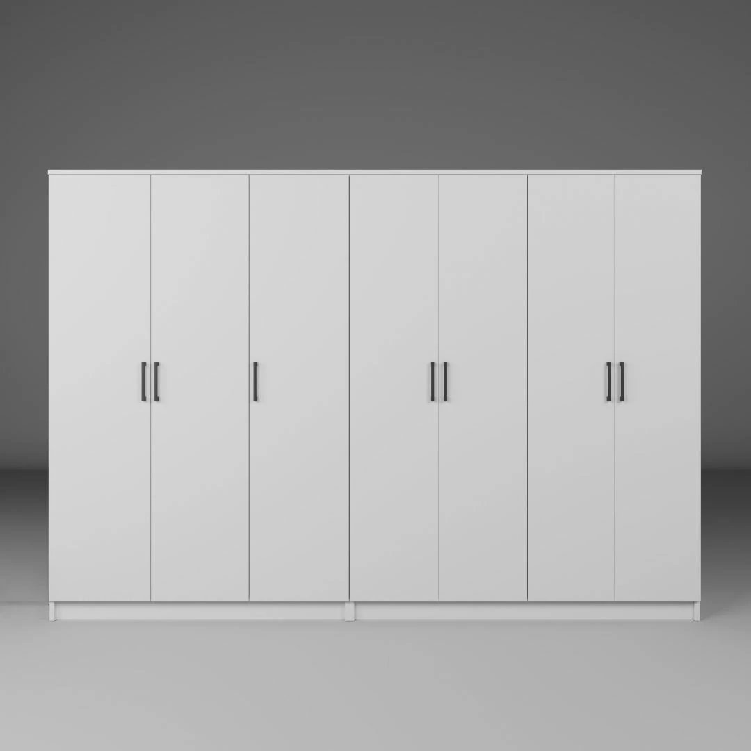 Dollap garderobe Skye Decor, Kardelen 1600-106, i bardhë, 280x180x51.8cm