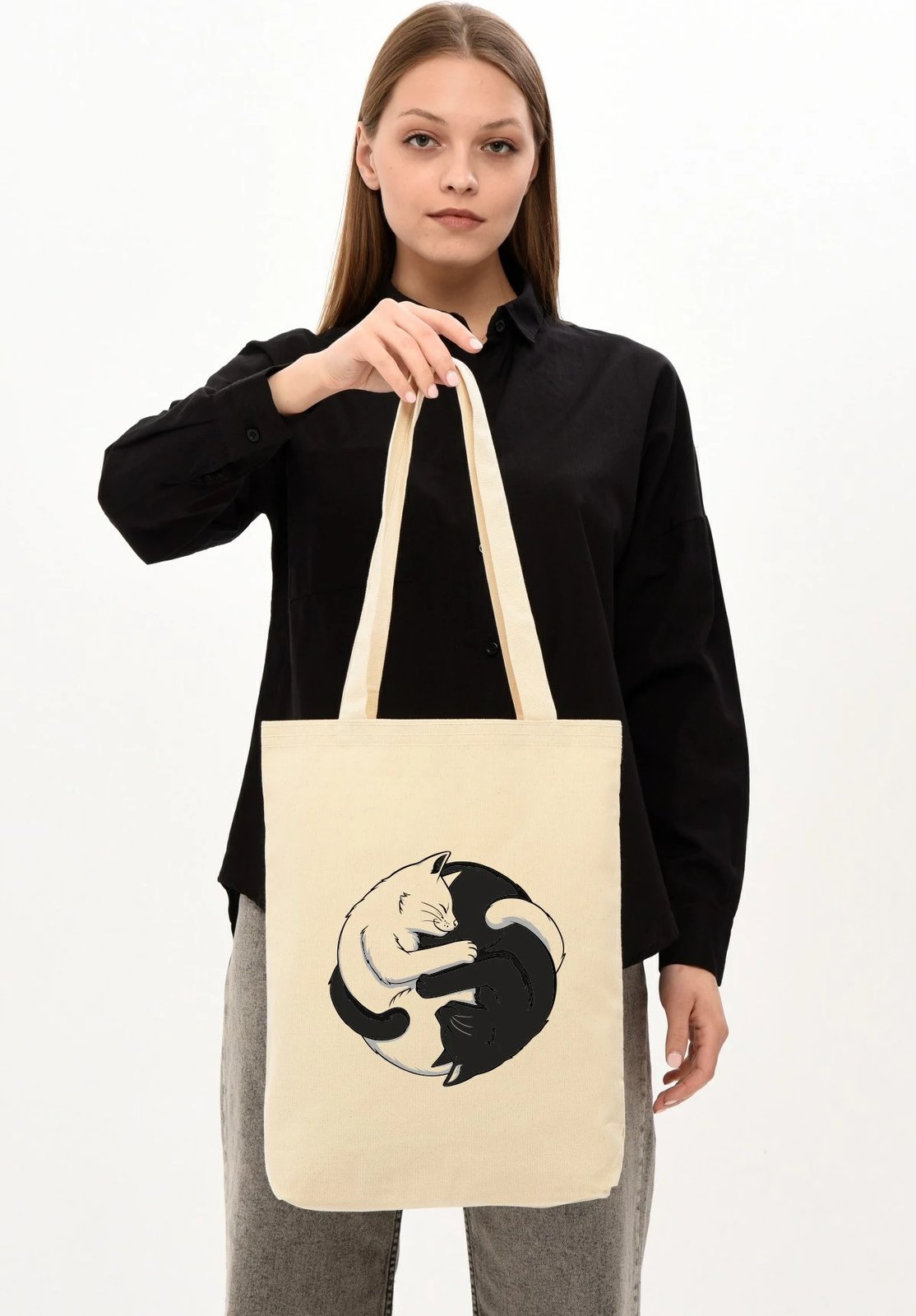 Çantë tote Zoozie Bags, krem, 1227