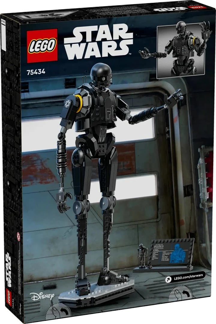 Set LEGO Star Wars K-2SO 75434, 845 pjesë, për moshën 10+, i zi