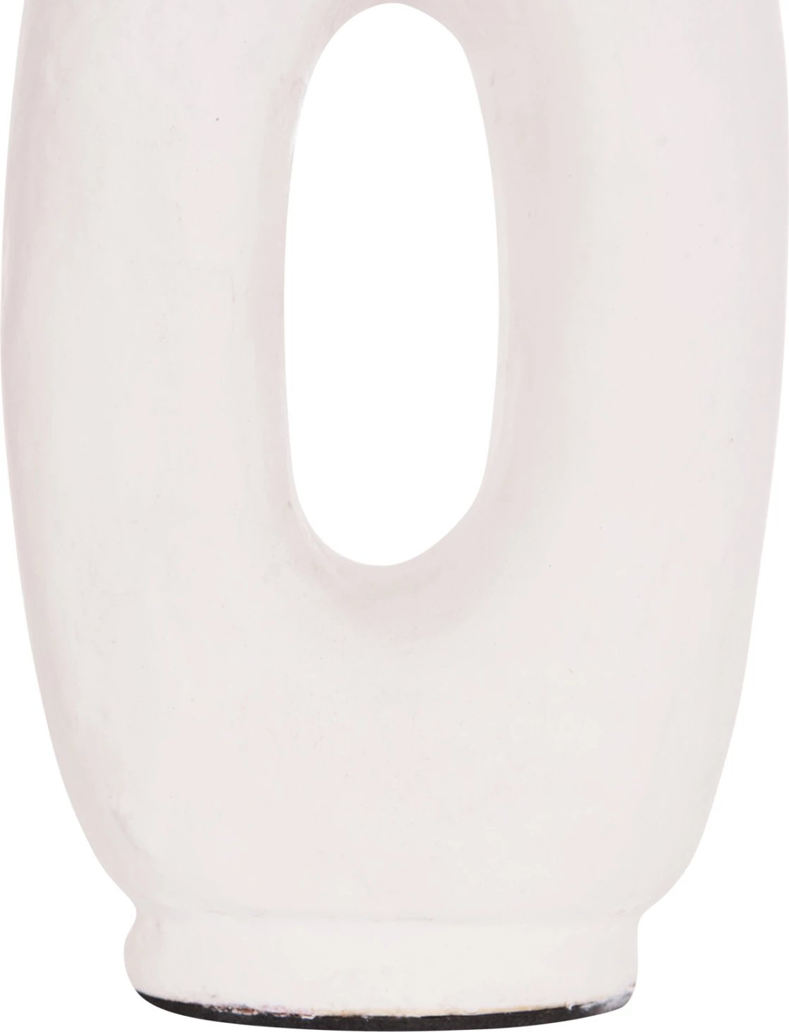 Vazo dekorative CLAYVON, terrakotë, ngjyrë e bardhë, 10x5x21cm