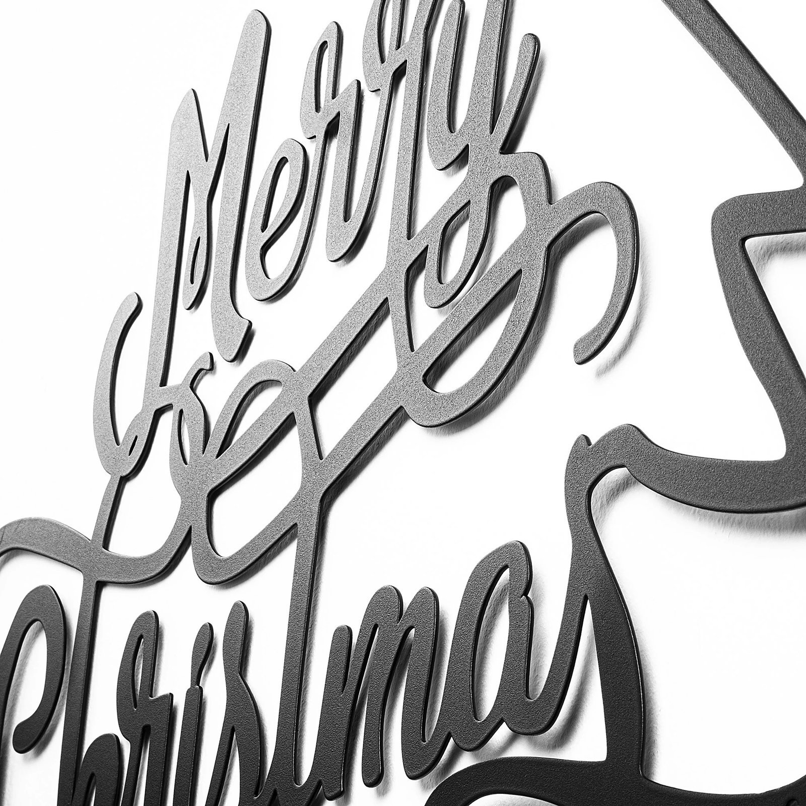 Aksesor dekorativ metalik për mur, Wallity, XMASBLACK - 008