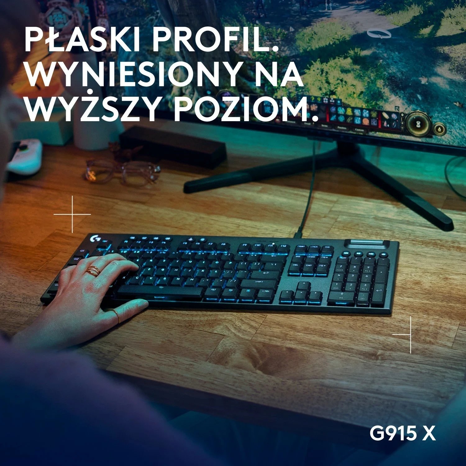 Tastierë Logitech G915 X Tactile, RGB, e zezë