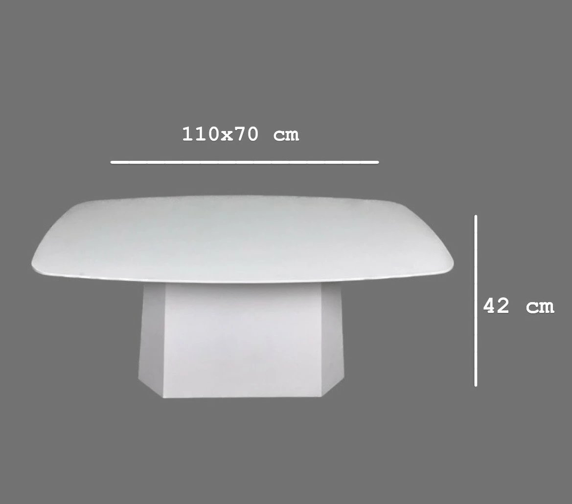 Tavolinë kafeje Skye Decor, Lilyum e madhe, e bardhë