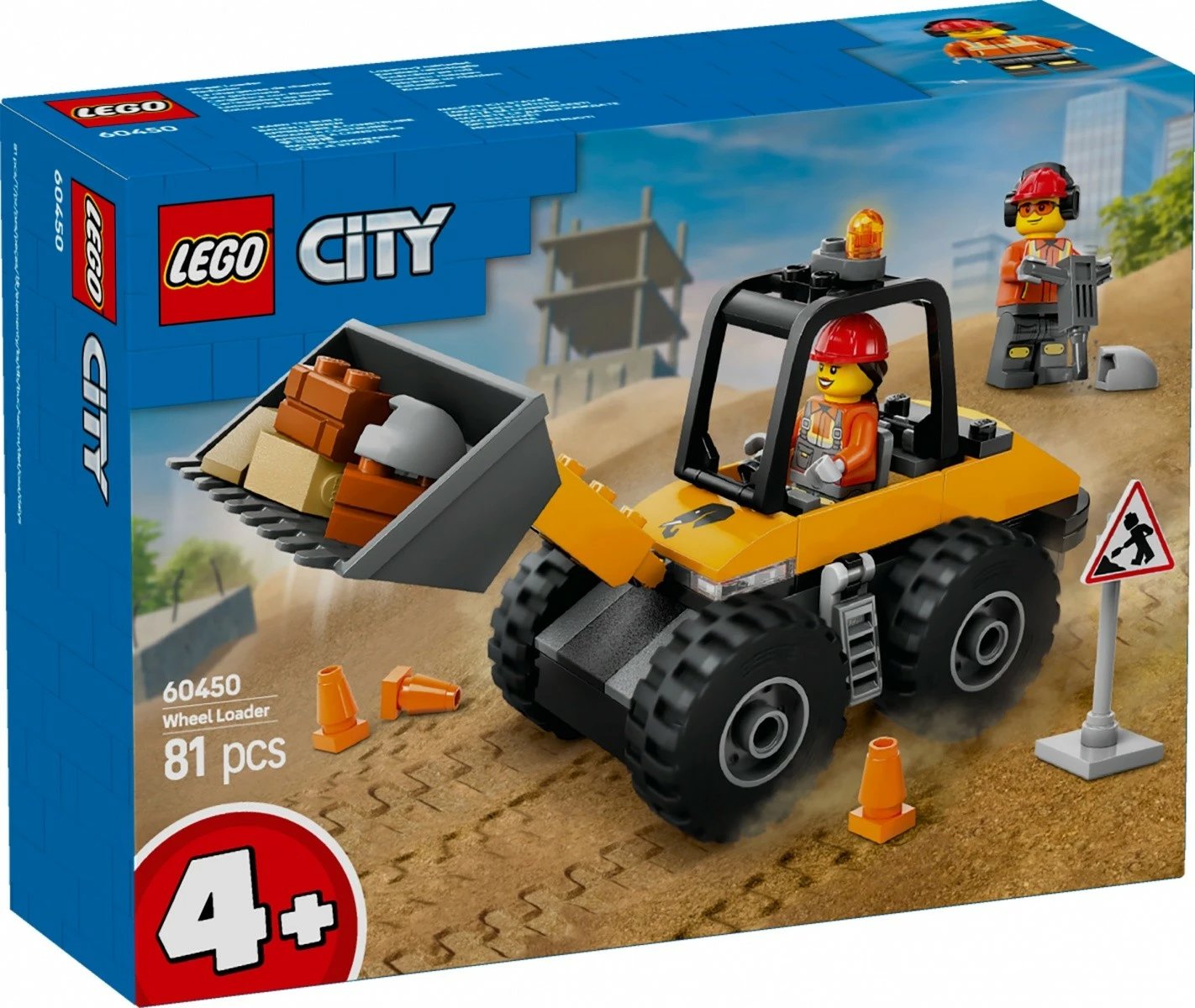 Set lodrash LEGO City 60450, Ngarkues me rrota, 81 pjesë, Verdhë