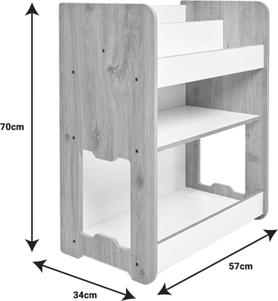 Raft Seagull, ngjyrë e bardhë, MDF, 57x34x70cm