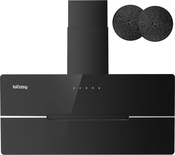 Aspirator kuzhine IsEasy TV5290D4-CC-I2, me panel të zi, 524 m³/h