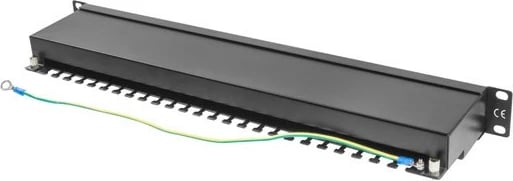 Patch panel Lanberg PPS5-1024-B, 24 porta, CAT 5e, 1U, i zi