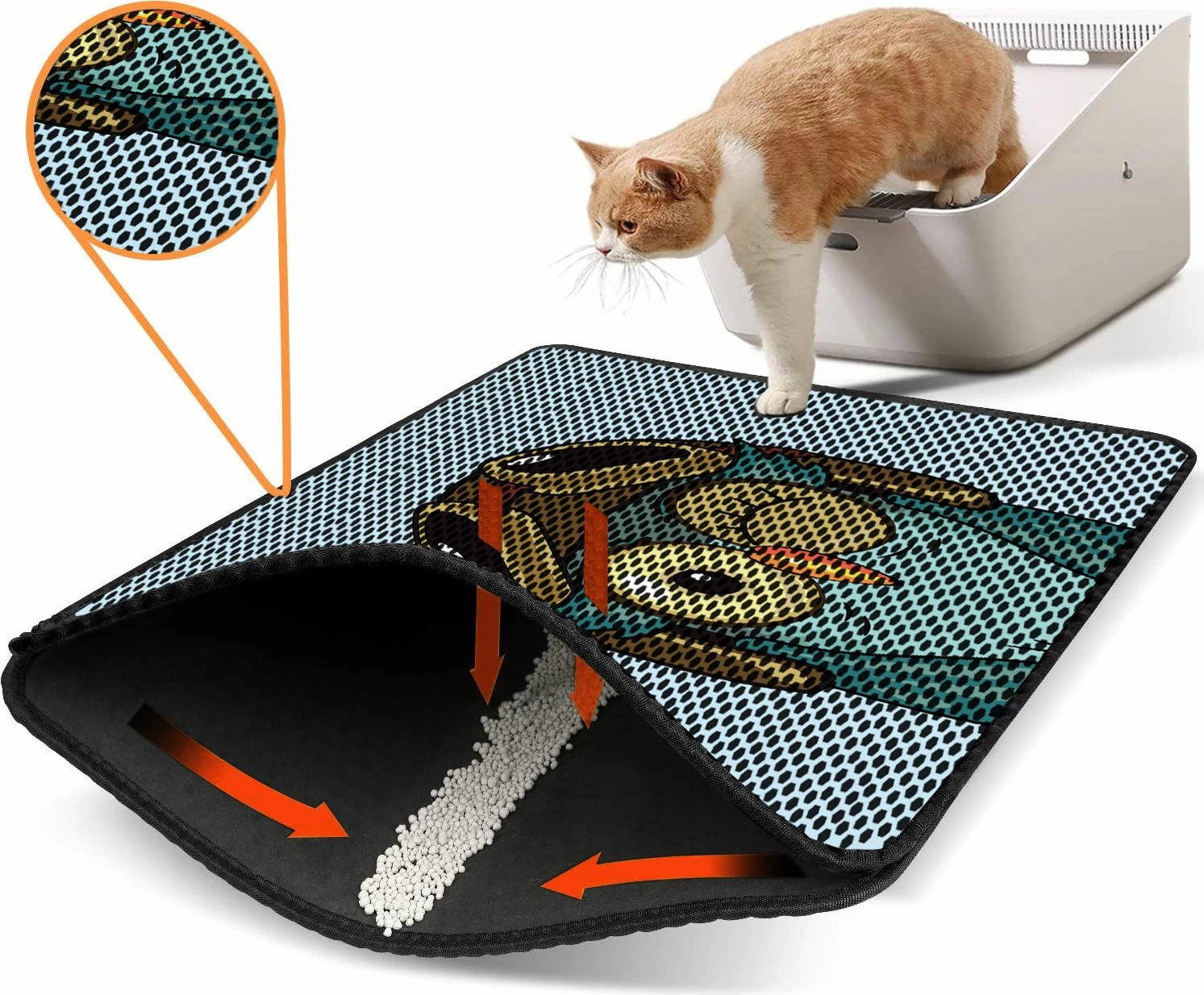 Tapet për rërë mace, shumëngjyrësh, Paws & Whiskers, Nrszn0081