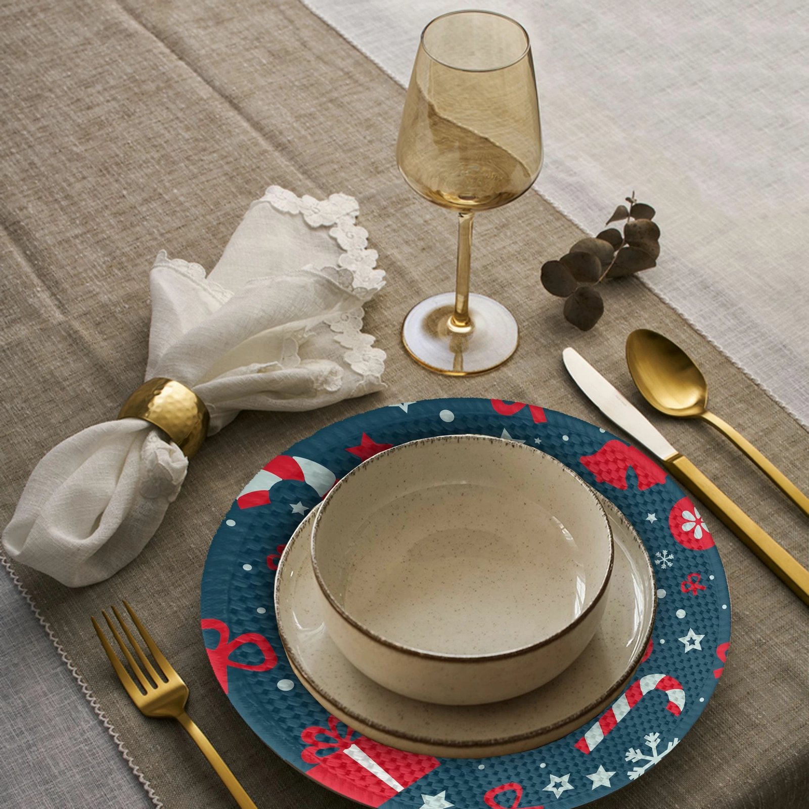 Set nënshtruesish tavoline Hermia Concept, model 3167Supla, shumëngjyrësh, 4 copë, 37cm