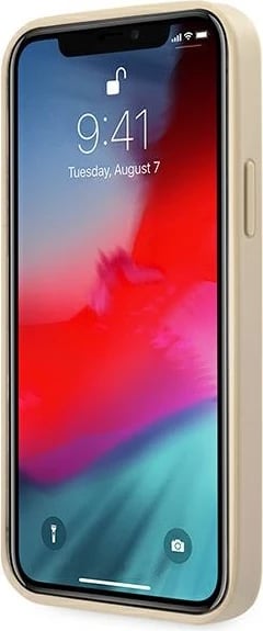 Mbështjellës Guess GUHCP12LRSAVSLG për iPhone 12 Pro Max 6.7", gold