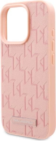 Mbështjellës Karl Lagerfeld Hot Stamp MagSafe për iPhone 16 Pro, Rozë