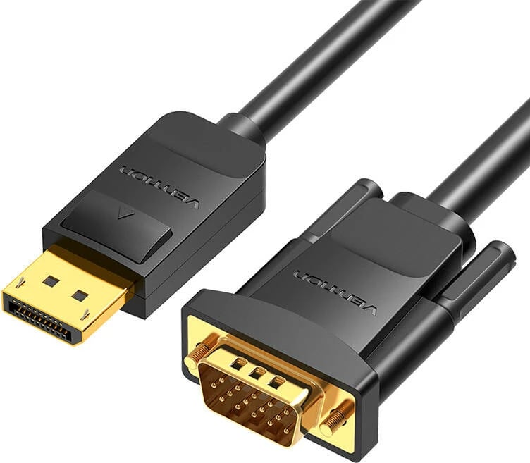 Kabllo DisplayPort në VGA Vention HBLBI, 3m, e zezë