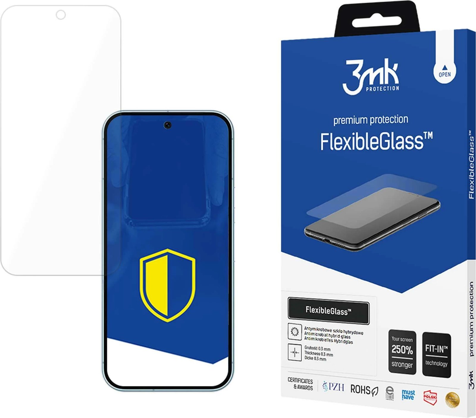 Mbrojtës ekrani FlexibleGlass 3mk për Google Pixel 9 / 9 Pro, Transparent