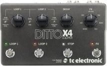 Efekt kitarë TC Electronic Ditto X4 Looper, i zi Efekt kitarë TC Electronic Ditto X4 Looper, i zi