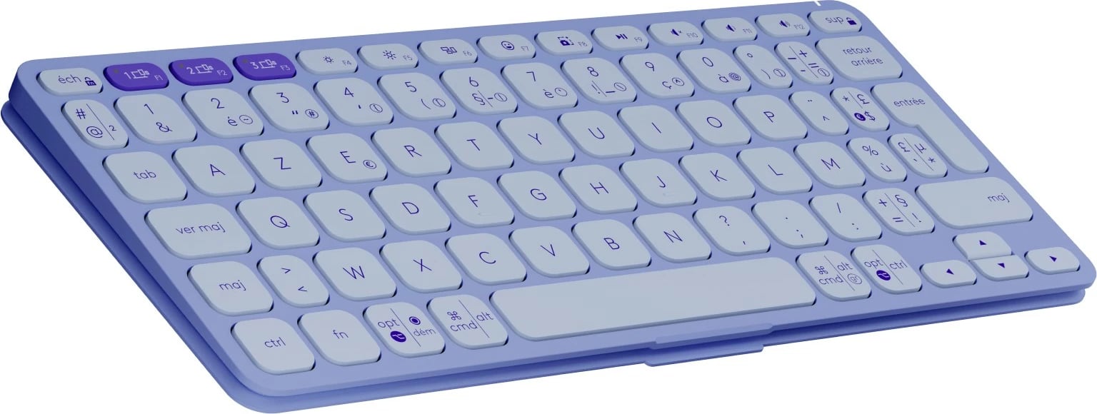 Tastierë Logitech Keys-To-Go 2, Mini, Wireless, Bluetooth, AZERTY, ngjyrë lilac