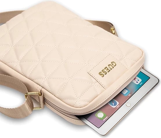 Çantë tabletë Guess GUTB10QLPK 10", Quilted, Rozë