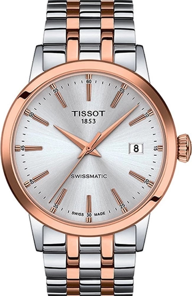 Orë dore për meshkuj TISSOT CLASSIC DREAM SWISSMATIC, dyngjyrëshe