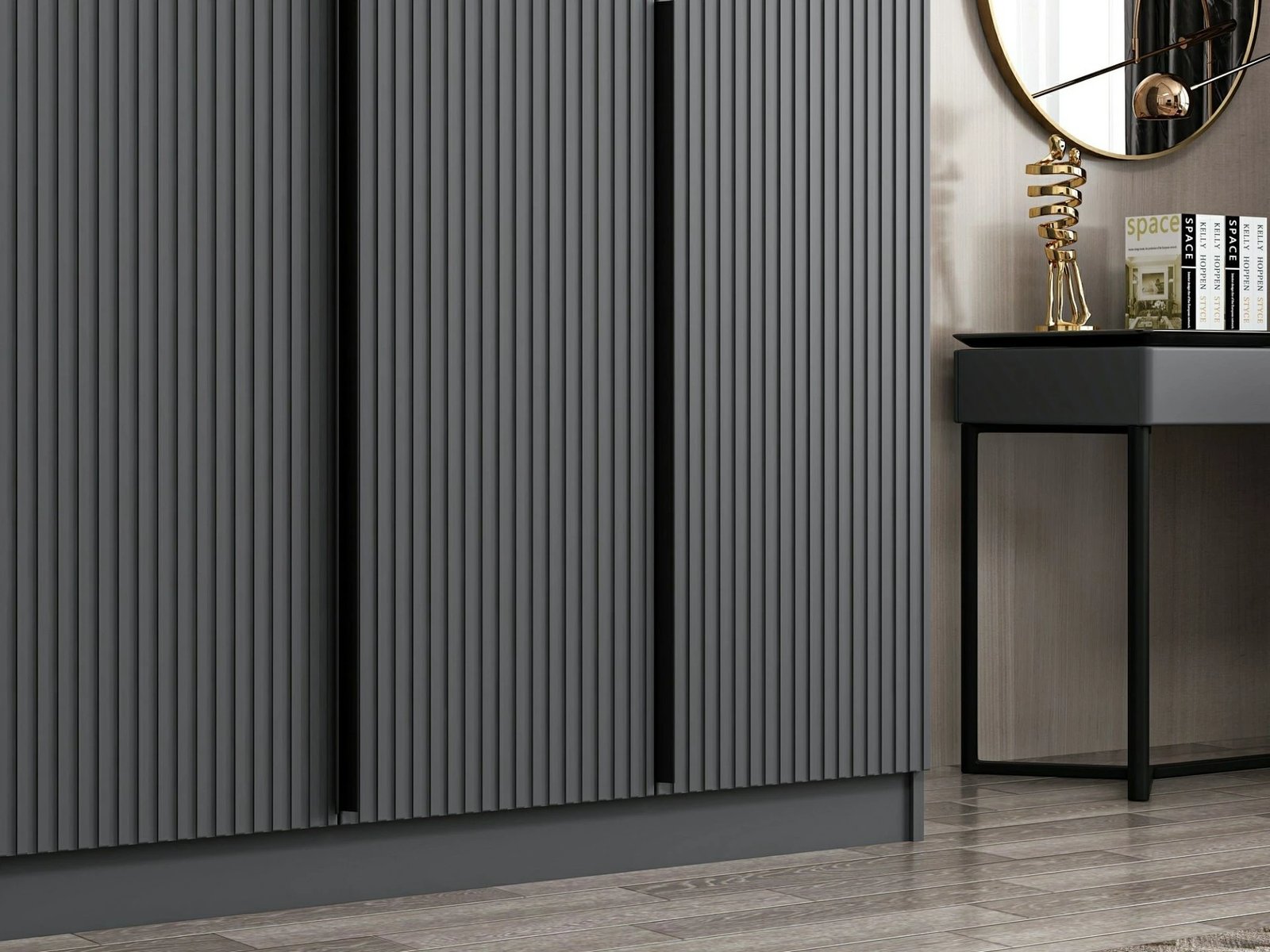 Dollap Hanah Home, Kale Plus, anthracite, 180x210x52cm