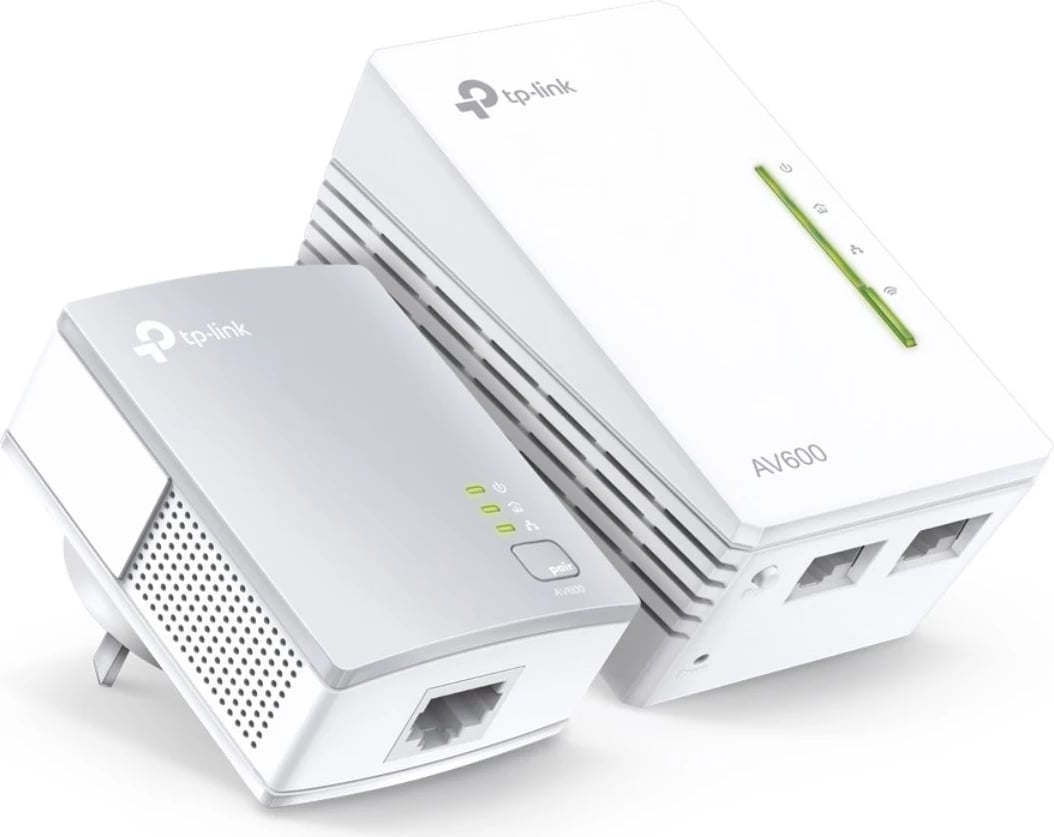 Set powerline, TP-Link TL-WPA4220 KIT, AV600, Wi‑Fi, e bardhë, multipack