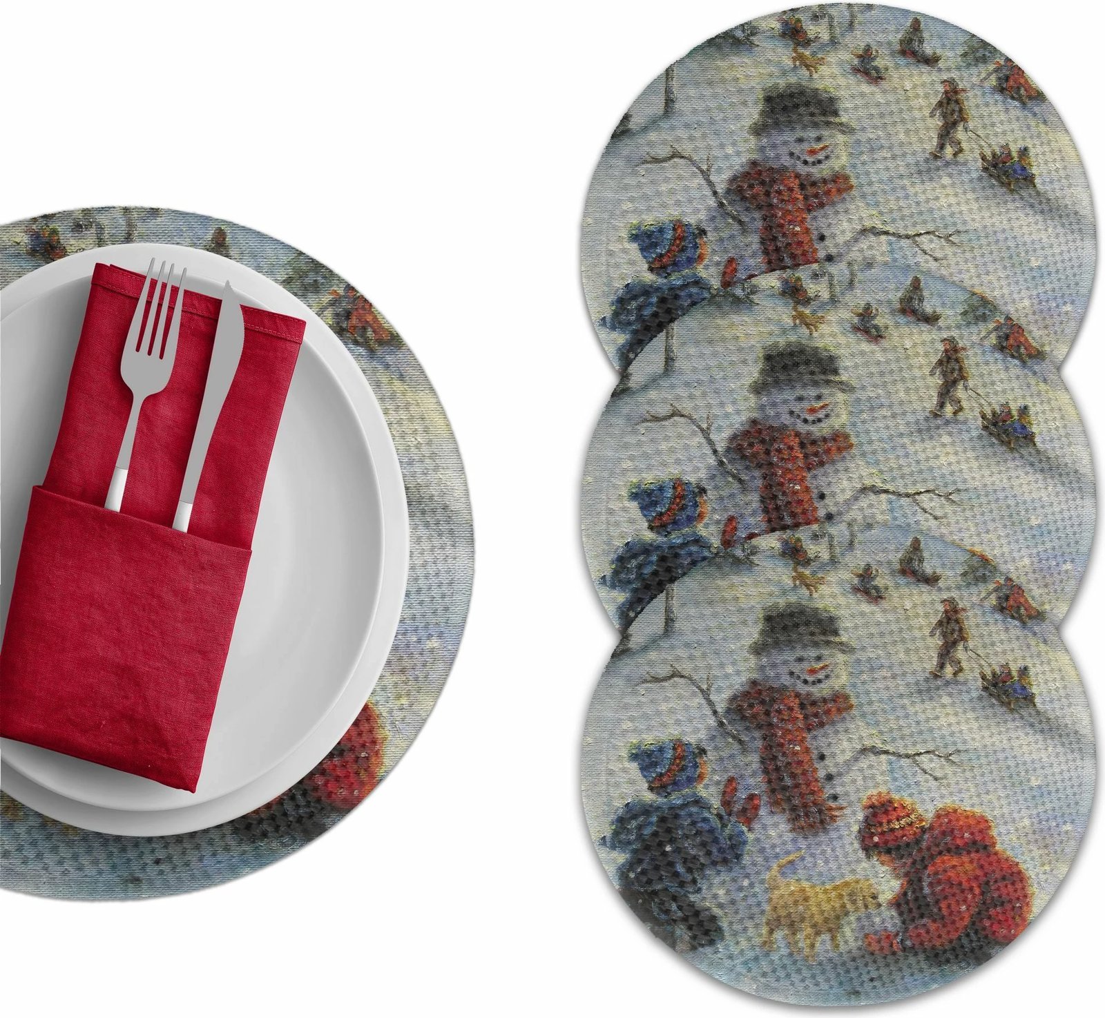 Ndarëse tavoline Hermia Concept, shumëngjyrëshe, 4 copë, 37cm